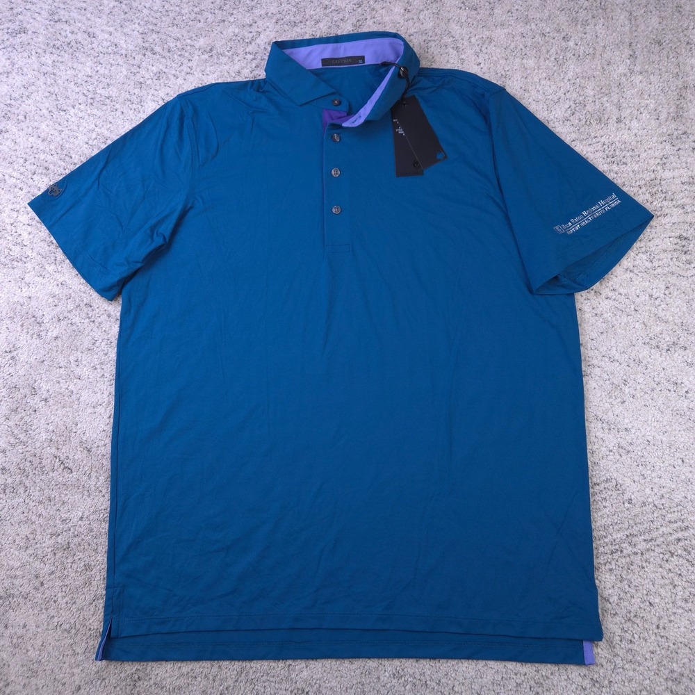 Greyson Cayuse Polo Shirt Mens XL Golf Blue Short Sleeve MSP24K11 487 NWT